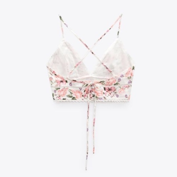 Zara floral crop top - Picture 6 of 9